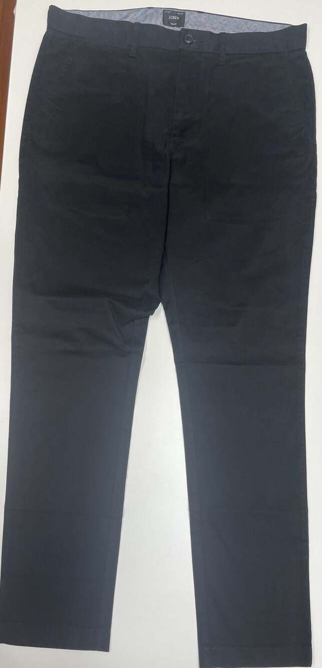 J.Crew Mens 1040 Athletic Fit Stretch Chino Pants Black Size 33 x 32 Style AV209